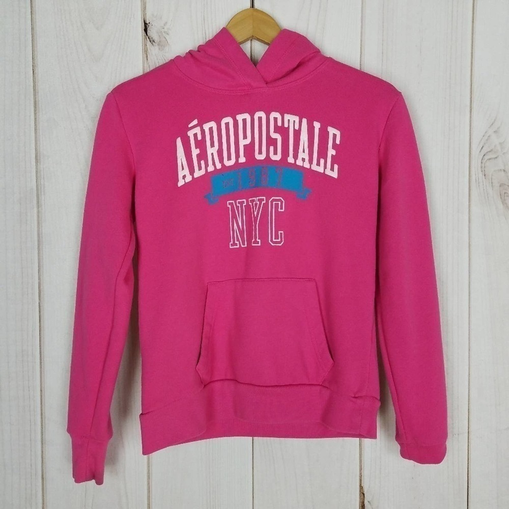 Y2K Hoodie Aéropostale Pink Pullover Hoodie